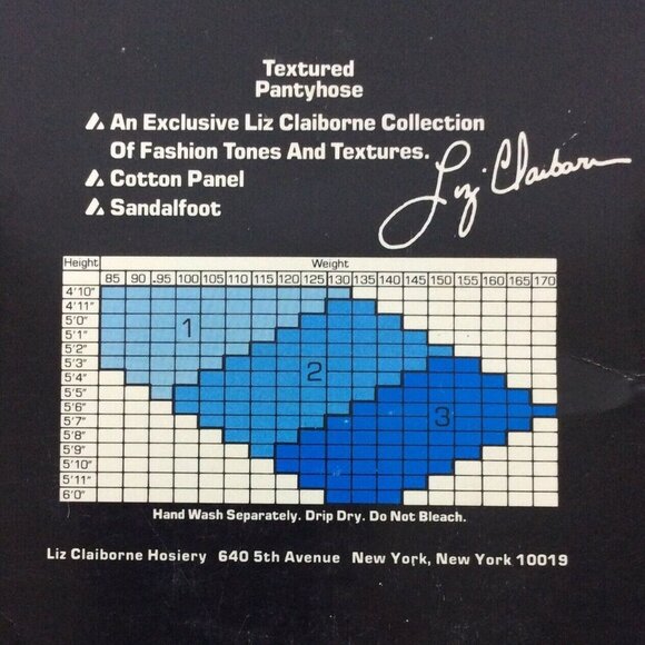 Liz Claiborne Textured Pantyhose Size 2 Medium Pink Scroll Control Top Vintage - Picture 3 of 3